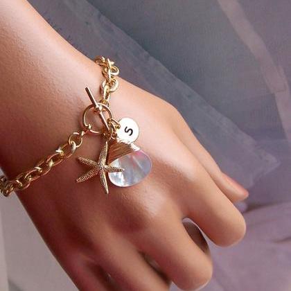 Personalized Bracelet - Mother Of Pearl..